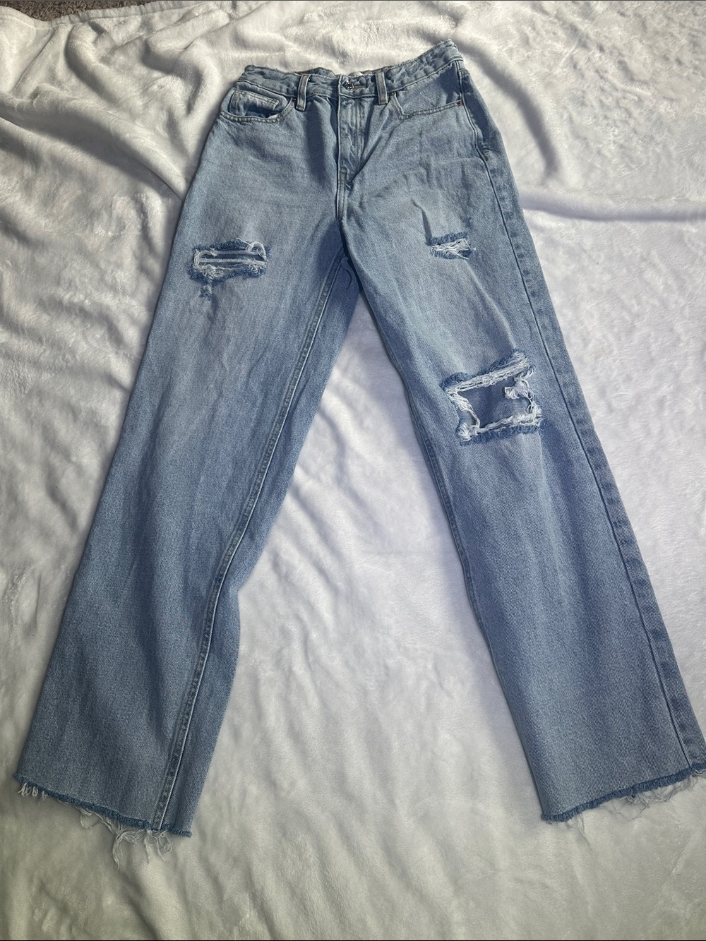 PacSun Light Blue Denim Jeans with Contrast Stitching